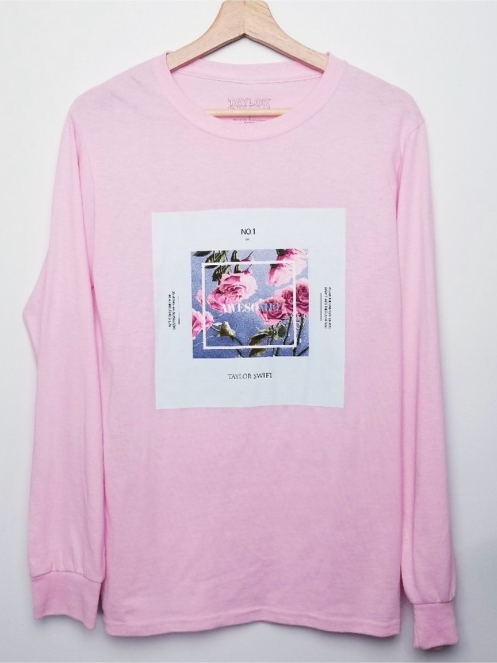 Taylor Swift "Me" Lover Merch Long Sleeve Pink T-shirt Sz Small